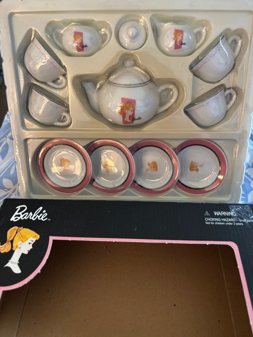 Vintage Barbie Porcelain Tea Set 13 Piece
